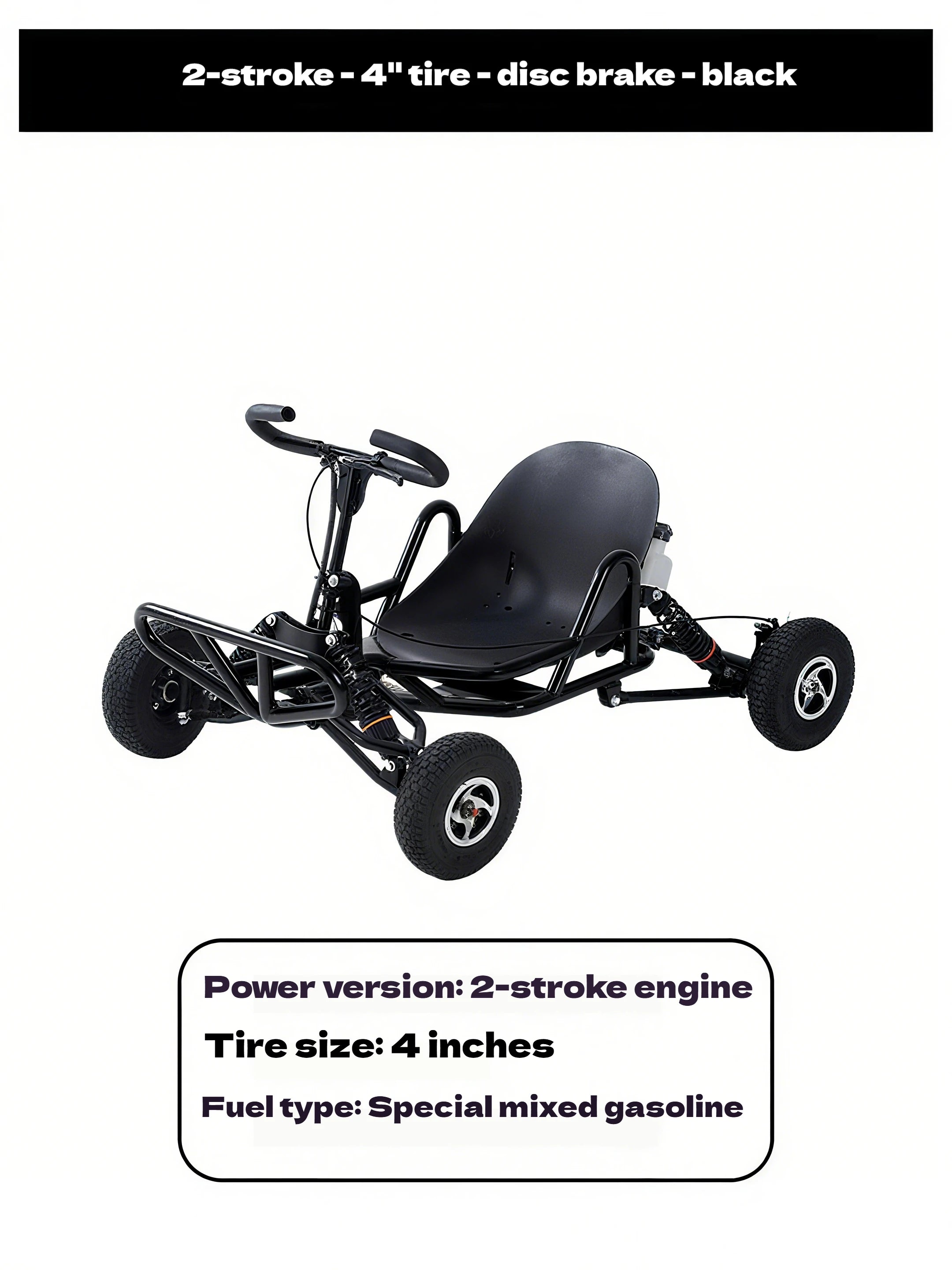 Gas-Powered All-Terrain Go Kart | 4-Stroke High Horsepower