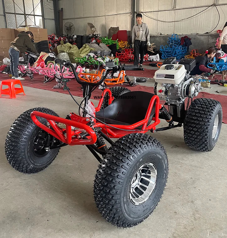 212CC 4 Stroke Pedal Go Kart All-Terrain Off-Road Fuel-Powered Outdoor Drifting Vehicle for Adults & Children 70km/h Max Speed