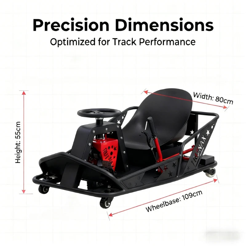 Electric High-Power Drift Stunt Go-Kart for Kids & Adults