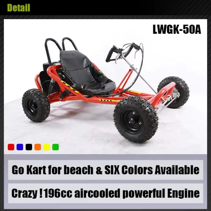 Adult High-Speed Go-Kart | 196cc 4-Stroke 6.5HP High-Torque