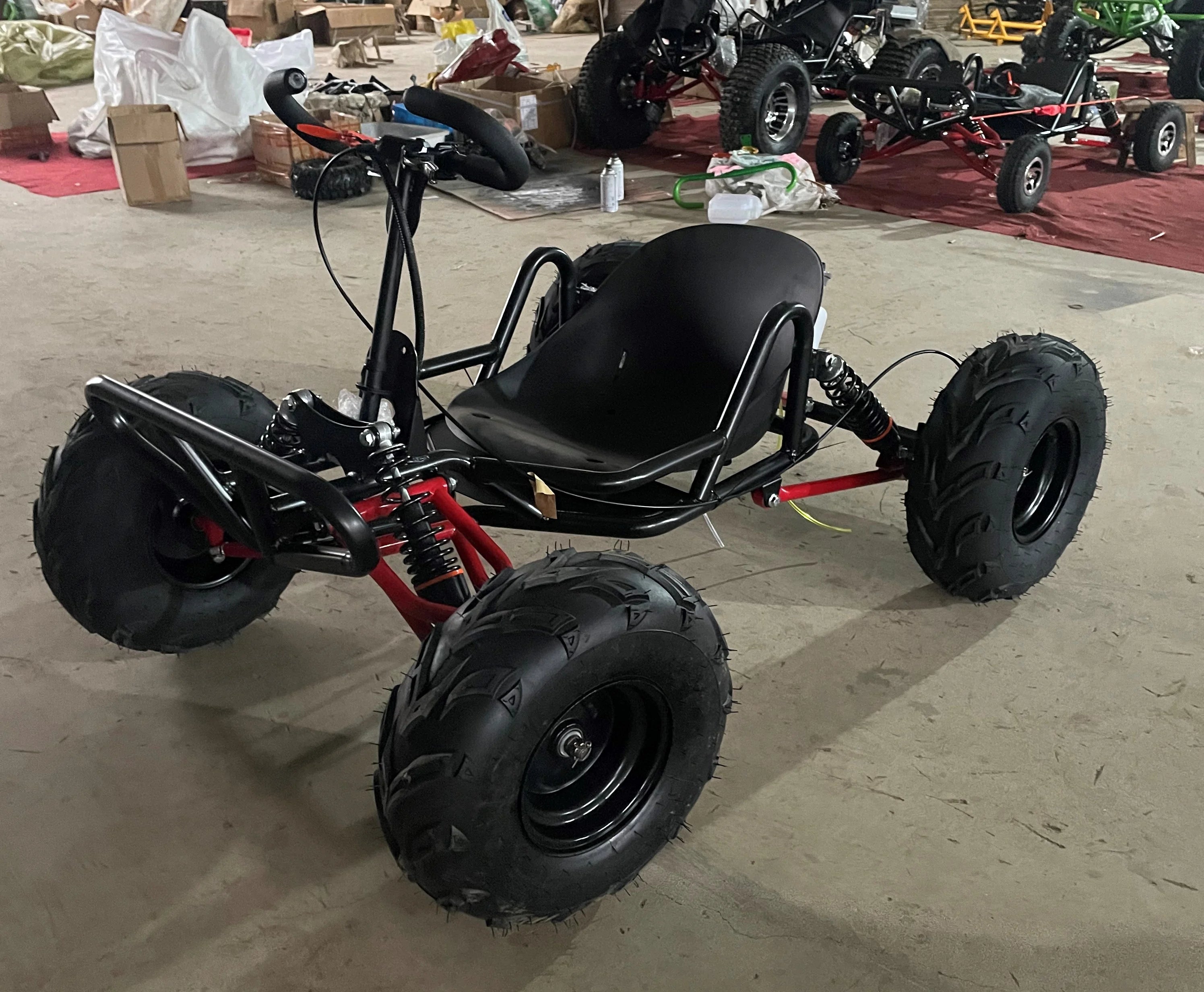 212CC 4 Stroke Pedal Go Kart All-Terrain Off-Road Fuel-Powered Outdoor Drifting Vehicle for Adults & Children 70km/h Max Speed