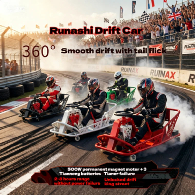 Electric High-Power Drift Stunt Go-Kart for Kids & Adults