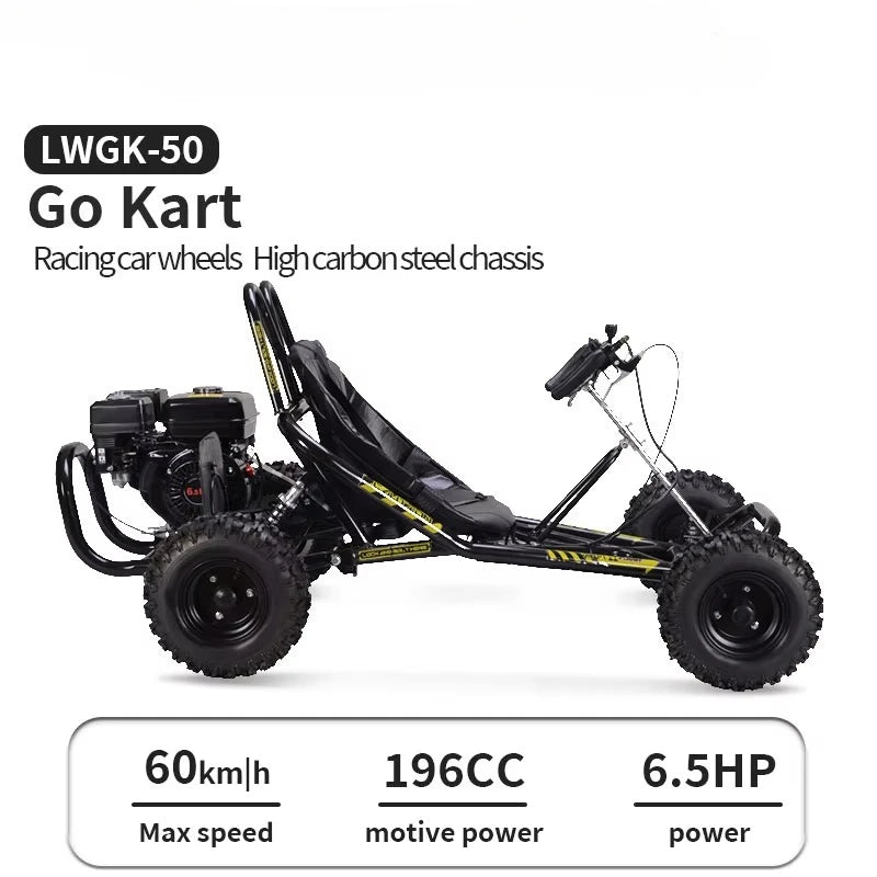 Adult High-Speed Go-Kart | 196cc 4-Stroke 6.5HP High-Torque