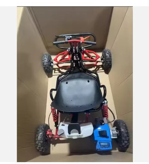Adult Off-road Kart 90CC/212CC Gas Power Two-stroke 6inch 10inch Tire Four-wheel Kart