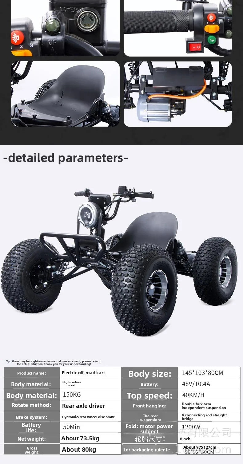 Electric Off-Road Kart, All-Terrain Kart Recommended for Australian Off-Road Vehicles
