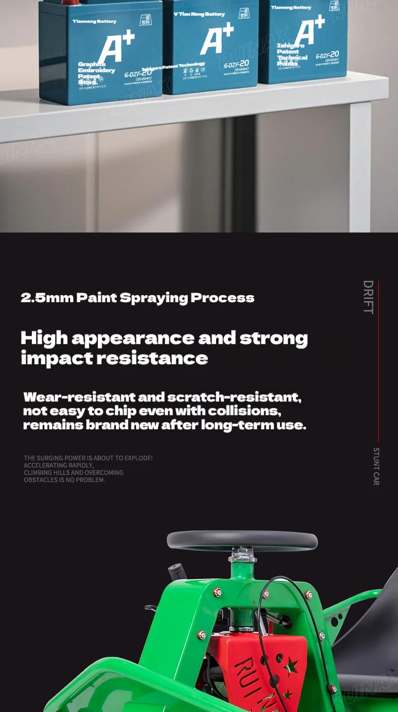 Electric High-Power Drift Stunt Go-Kart for Kids & Adults