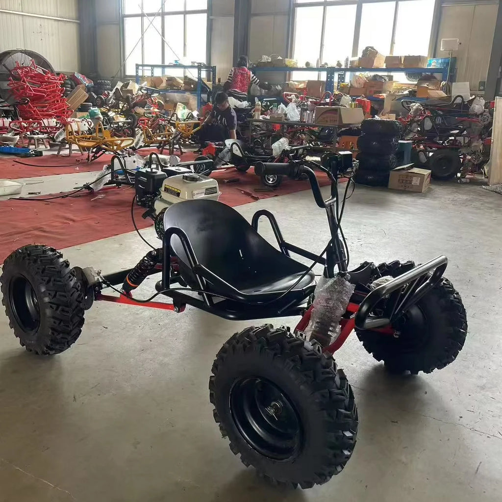 212CC 4 Stroke Pedal Go Kart All-Terrain Off-Road Fuel-Powered Outdoor Drifting Vehicle for Adults & Children 70km/h Max Speed