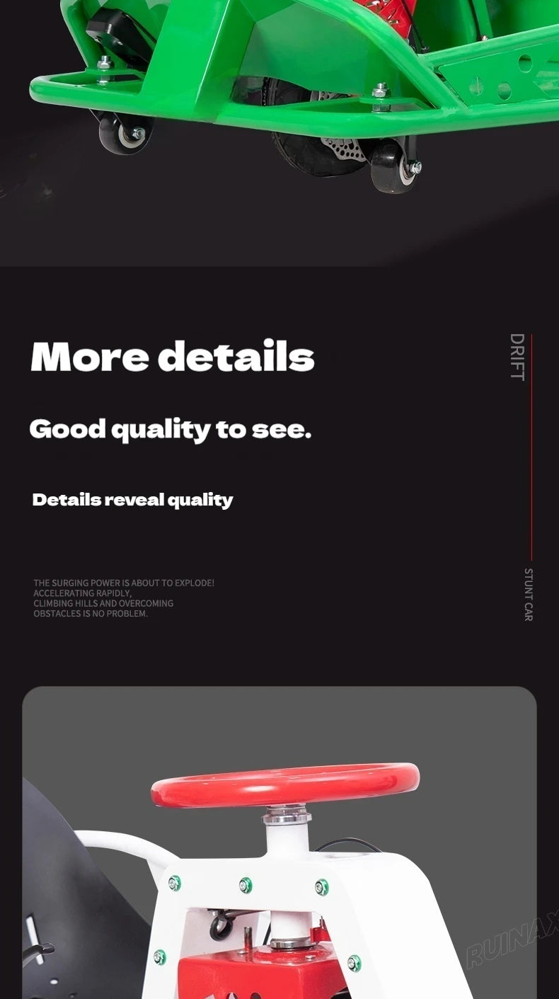 Electric High-Power Drift Stunt Go-Kart for Kids & Adults