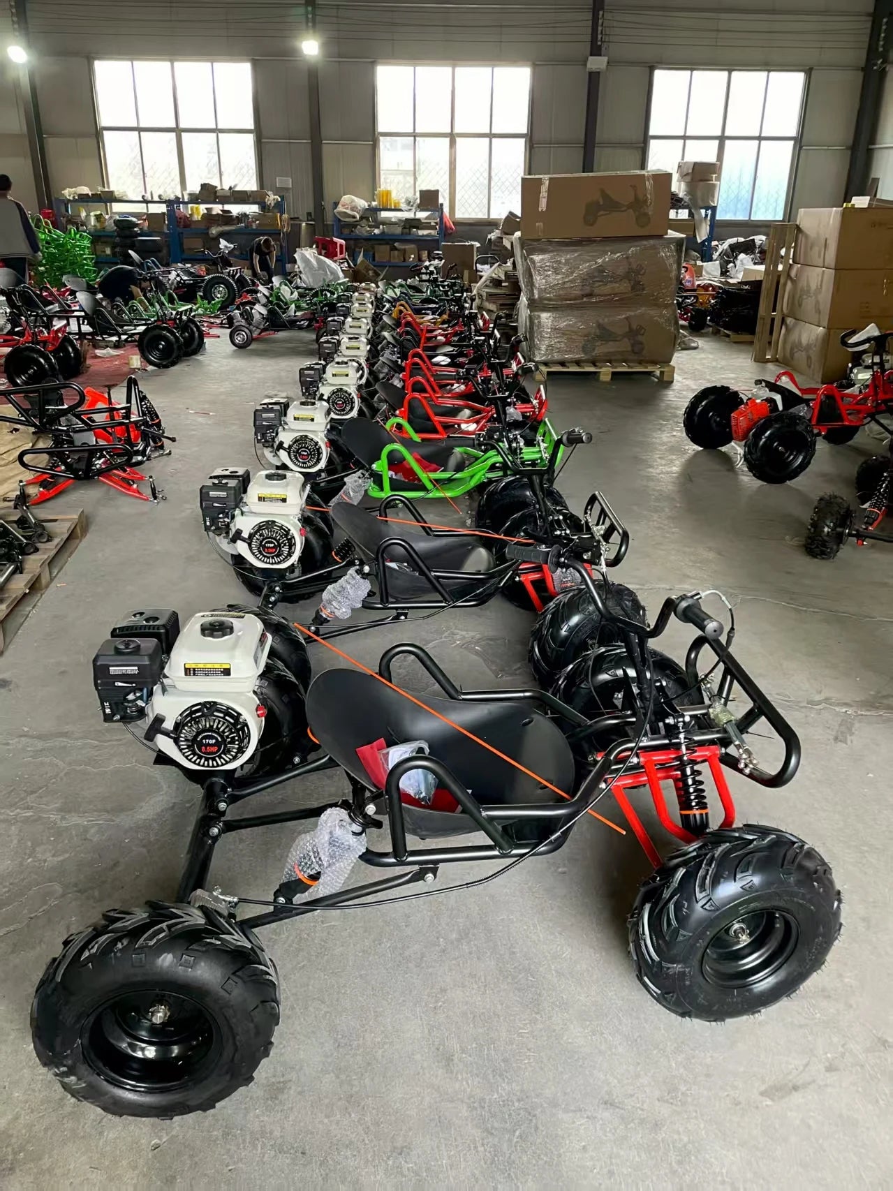 212CC 4 Stroke Pedal Go Kart All-Terrain Off-Road Fuel-Powered Outdoor Drifting Vehicle for Adults & Children 70km/h Max Speed